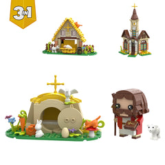 382PCS 3 in 1- Easter Jesus MOC Building Block Bricks |MocPixel