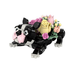 595PCS French Bulldog Flower MOC Building Block Bricks |MocPixel