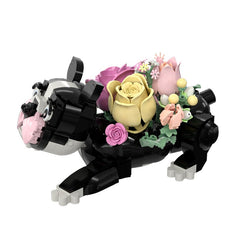 595PCS French Bulldog Flower MOC Building Block Bricks |MocPixel