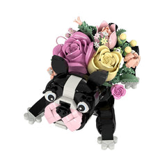 595PCS French Bulldog Flower MOC Building Block Bricks |MocPixel