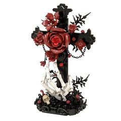 497PCS Red Oath Rose Cross MOC Building Block Bricks |MocPixel