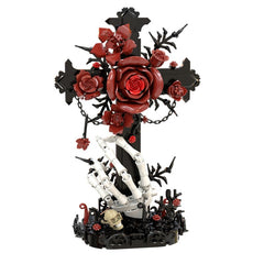 497PCS Red Oath Rose Cross MOC Building Block Bricks |MocPixel