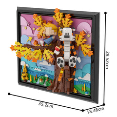 1284PCS Calvin And Hobbs Tree 3D Painting MOC Building Block Bricks |MocPixel