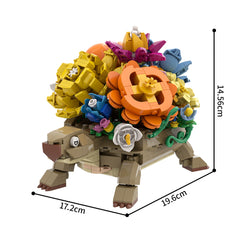 518PCS Turtle With Flower MOC Building Block Bricks |MocPixel