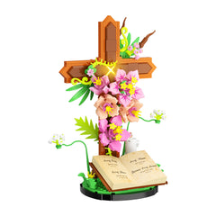 Gothic Cross & Cross With Flowers MOC Building Block Bricks |MocPixel