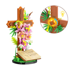 Gothic Cross & Cross With Flowers MOC Building Block Bricks |MocPixel