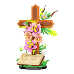 Gothic Cross & Cross With Flowers MOC Building Block Bricks |MocPixel