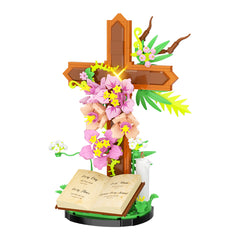 Gothic Cross & Cross With Flowers MOC Building Block Bricks |MocPixel