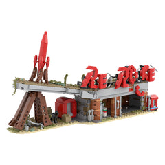 874PCS Red Rocket Modular Gas Station from FeIIout-V2 MOC Building Block Bricks |MocPixel