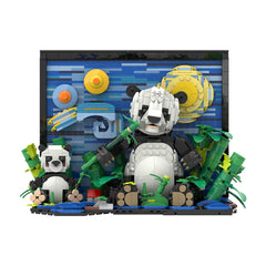 1400PCS Panda Paint- Van Gogh Style MOC Building Block Bricks |MocPixel