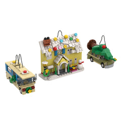 Xmas Vacation Mini House& RV MOC Building Block Bricks |MocPixel MOC Building Block Bricks |MocPixel