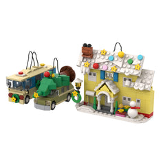 Xmas Vacation Mini House& RV MOC Building Block Bricks |MocPixel MOC Building Block Bricks |MocPixel