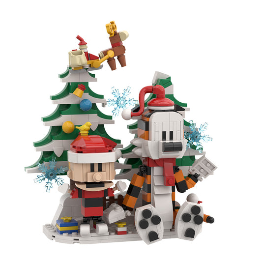 468PCS Calvin And Hobbs Christmas MOC Building Block Bricks |MocPixel 1000