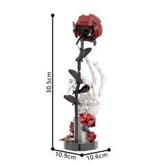 Skull with Flower MOC Building Block Bricks |MocPixel