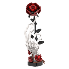 Skull with Flower MOC Building Block Bricks |MocPixel
