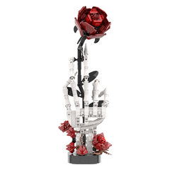 Skull with Flower MOC Building Block Bricks |MocPixel