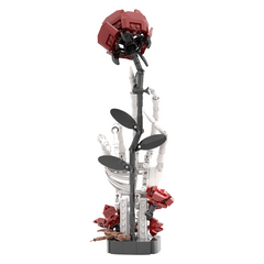Skull with Flower MOC Building Block Bricks |MocPixel