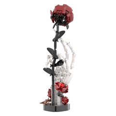 Skull with Flower MOC Building Block Bricks |MocPixel