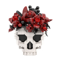 Skull with Flower MOC Building Block Bricks |MocPixel