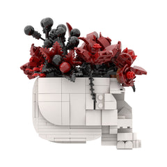 Skull with Flower MOC Building Block Bricks |MocPixel