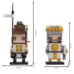 King Arthur and Pazzi- Holy Grail And Monty Python Mp-Knights Of Ni MOC Building Block Bricks |MocPixel