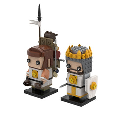 King Arthur and Pazzi- Holy Grail And Monty Python Mp-Knights Of Ni MOC Building Block Bricks |MocPixel