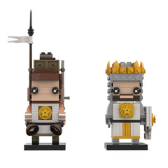 King Arthur and Pazzi- Holy Grail And Monty Python Mp-Knights Of Ni MOC Building Block Bricks |MocPixel