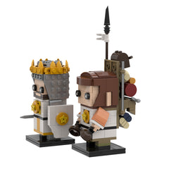 King Arthur and Pazzi- Holy Grail And Monty Python Mp-Knights Of Ni MOC Building Block Bricks |MocPixel