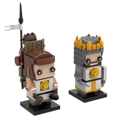 King Arthur and Pazzi- Holy Grail And Monty Python Mp-Knights Of Ni MOC Building Block Bricks |MocPixel