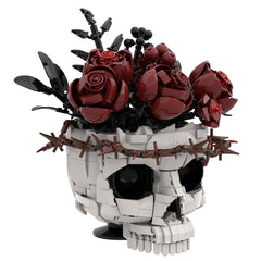 Gothic Series - Skull& Evil Eye With Flower MOC Building Block Bricks |MocPixel