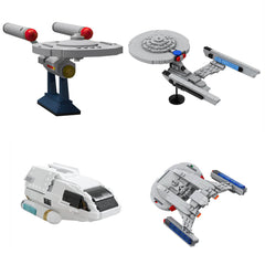 U.S.S. Enterprise NCC-1701/ Akira/ Type-6 Spacecrafts from Star Trek MOC Building Block Bricks |MocPixel U.S.S. Enterprise NCC-1701/ Akira/ Type-6 Spacecrafts from Star Trek MOC Building Block Bricks |MocPixel - 4 Kits (1701 Combo +Type-6 +Akira) Lego Block Sets Alternative