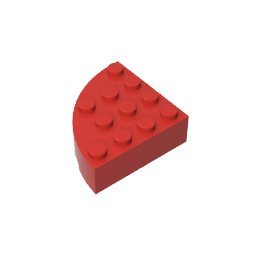 Brick Round Corner 4 x 4 Full Brick #2577 Brick Round Corner 4 x 4 Full Brick #2577 - 10-Red Lego Block Sets Alternative