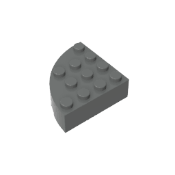 Brick Round Corner 4 x 4 Full Brick #2577 Brick Round Corner 4 x 4 Full Brick #2577 - 72-Dark Bluish Gray Lego Block Sets Alternative