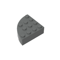 Brick Round Corner 4 x 4 Full Brick #2577 Brick Round Corner 4 x 4 Full Brick #2577 - 72-Dark Bluish Gray Lego Block Sets Alternative