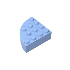 Brick Round Corner 4 x 4 Full Brick #2577 Brick Round Corner 4 x 4 Full Brick #2577 - 53-Bright Light Blue Lego Block Sets Alternative