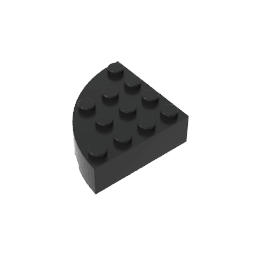 Brick Round Corner 4 x 4 Full Brick #2577 Brick Round Corner 4 x 4 Full Brick #2577 - 80-Black Lego Block Sets Alternative