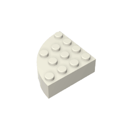 Brick Round Corner 4 x 4 Full Brick #2577 Brick Round Corner 4 x 4 Full Brick #2577 - 90-White Lego Block Sets Alternative