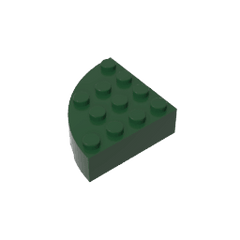 Brick Round Corner 4 x 4 Full Brick #2577 Brick Round Corner 4 x 4 Full Brick #2577 - 47-Dark Green Lego Block Sets Alternative