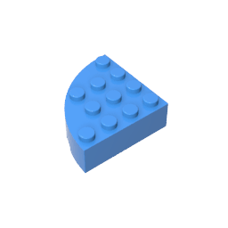 Brick Round Corner 4 x 4 Full Brick #2577 Brick Round Corner 4 x 4 Full Brick #2577 - 51-Dark Azure Lego Block Sets Alternative