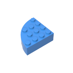 Brick Round Corner 4 x 4 Full Brick #2577 Brick Round Corner 4 x 4 Full Brick #2577 - 51-Dark Azure Lego Block Sets Alternative