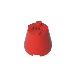 Cone 3 x 3 x 2 #6233 Cone 3 x 3 x 2 #6233 - 10-Red Lego Block Sets Alternative