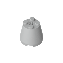 Cone 3 x 3 x 2 #6233 Cone 3 x 3 x 2 #6233 - 71-Light Bluish Gray Lego Block Sets Alternative