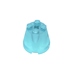 Cone 3 x 3 x 2 #6233 Cone 3 x 3 x 2 #6233 - 152-Trans Light Blue Lego Block Sets Alternative