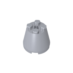 Cone 3 x 3 x 2 #6233 Cone 3 x 3 x 2 #6233 - 73-Flat Silver Lego Block Sets Alternative