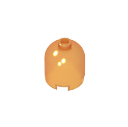 Brick Round 2 x 2 x 1 2/3 Dome Top [Undetermined Stud] #30151 Brick Round 2 x 2 x 1 2/3 Dome Top [Undetermined Stud] #30151 - 120-Trans Orange Lego Block Sets Alternative