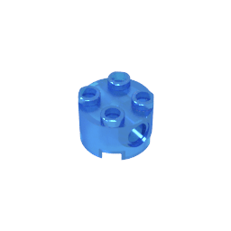 Brick Round 2 x 2 with Pin Holes #17485 Brick Round 2 x 2 with Pin Holes #17485 - 150-Trans Dark Blue Lego Block Sets Alternative