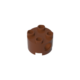 Brick Round 2 x 2 with Pin Holes #17485 Brick Round 2 x 2 with Pin Holes #17485 - 81-Reddish Brown Lego Block Sets Alternative