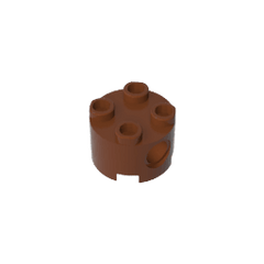 Brick Round 2 x 2 with Pin Holes #17485 Brick Round 2 x 2 with Pin Holes #17485 - 81-Reddish Brown Lego Block Sets Alternative