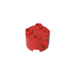 Brick Round 2 x 2 with Pin Holes #17485 Brick Round 2 x 2 with Pin Holes #17485 - 10-Red Lego Block Sets Alternative