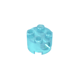Brick Round 2 x 2 with Pin Holes #17485 Brick Round 2 x 2 with Pin Holes #17485 - 152-Trans Light Blue Lego Block Sets Alternative